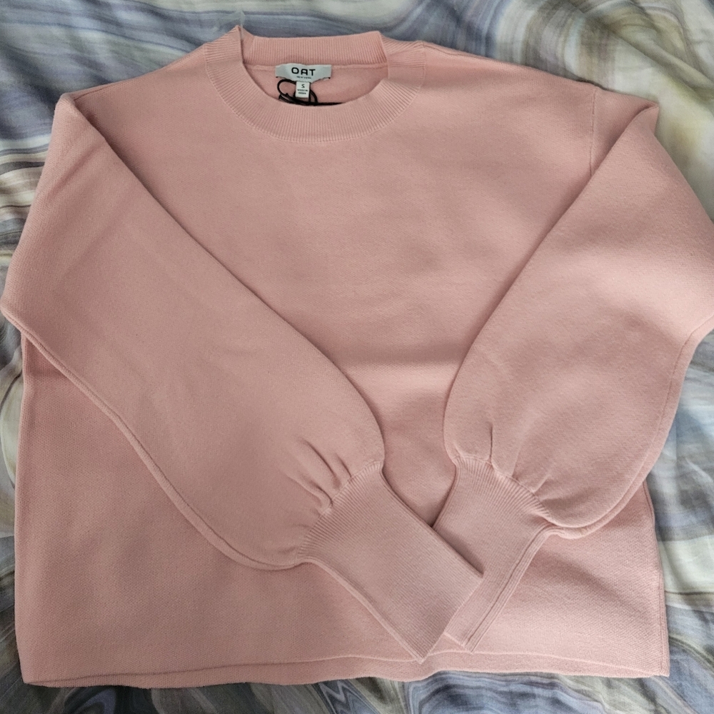 Oat New York Pink Cropped Sweater